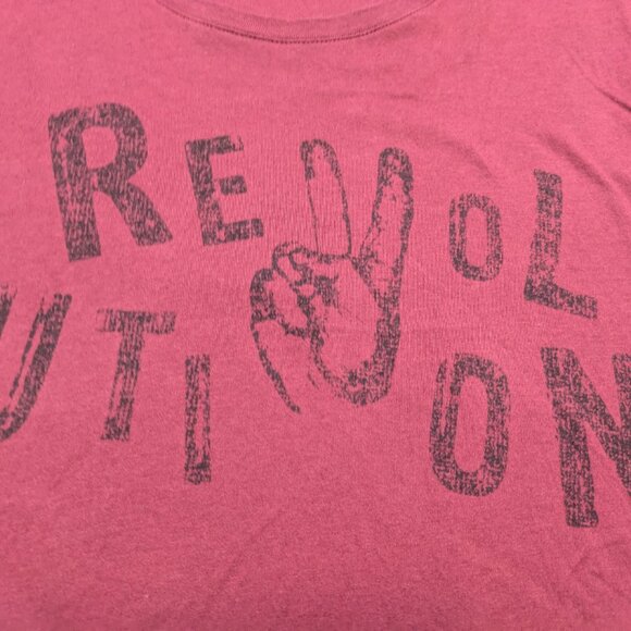 John Varvatos Star USA Revolution Peace Sign Red Graphic T Shirt Men's Large - Picture 4 of 8